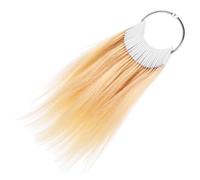 COLLBATH 30pcs Real Human Hair Color Chart Rings for Dyeing Testing Hypoallergenic Soft Hair Strands for Accurate Shade Matching and Styling Practice Salon and DIY Use