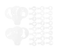 COLLBATH 30pcs Reusable Coffee Latte Stencils for Cappuccino Milk Art Washable DIY Template with Smooth Surface Easy to Clean and Store for Home Coffee Shops Cakes and Desserts Decoration
