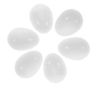 COLLBATH 30pcs Solid Plastic Parrot Eggs Realistic Dummy Dove Egg Hatching Aid for Nest Management Breeding Training and Incubation Support