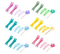 COLLBATH 30pcs Stylish Cross Hairpin for Simple Flower Barrettes with Matte Cream Texture Versatile Hair Accessories for School Party Sports Travel Charming and Easy Hair Random Color