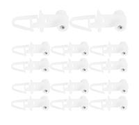COLLBATH 30pcs White Curtain Track Rollers with Nano Silent Gliders, Small Plastic Curtain Roller Accessories for Window Sliding Rail Replacement and Partition Drapes