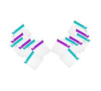 COLLBATH 36pcs Reusable EVA Pill Pouch Bags with Slide Lock Compact Self-Sealing Travel Medicine Organizers in Green Purple Transparent Lightweight Small Pill Organizer for Portable