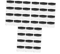 COLLBATH 36pcs Storage Box Air Tight Lid Square Display Case for Minerals Lightweight Plastic Collection Boxes