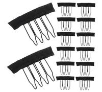 COLLBATH 3bags Spring Comb Wig Accessories Teeth Wig Clips Cloth Combs Hair Clips for Making Caps Hairpiece Caps