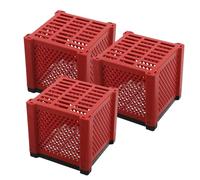 COLLBATH 3pcs Aquarium Filter Media Storage Box, Fish Tank Water Purifier Cube with Lid, Reusable Aquarium Filter Cartridge Container for Fish Tanks and Ponds Filtration