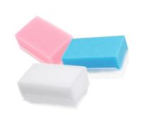 COLLBATH 3pcs Bathing Brushes Sensory Scrubber Soft Comfortable Touch for Early Education and Massage Training Portable Bath Tool in White Pink Blue for Home and School Use