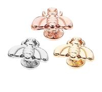 COLLBATH 3pcs Bee Shape Silicone Watchband Buckle Charms Decorative Strap Ornaments Gold Rose Sturdy for Enhanced Watch