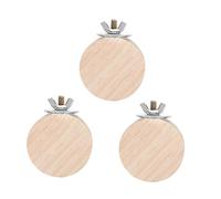 COLLBATH 3pcs Bird Leap Wooden Platform Stands for Cage Parrot Toys Natural Wood Easy Install