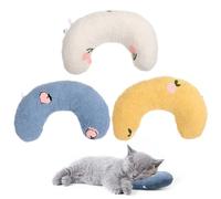 COLLBATH 3pcs Cat Beds Fleece Neck Pillow for Boys and Girls Supple Sleeping Mat for Cats Easy Clean