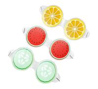 COLLBATH 3Pcs Cooling Gel Eye Patches with Fruit Design Reusable Cold Compress Pads for Eye Care Fatigue Comfortable and Durable Skincare Mask for Indoor and Outdoor Use