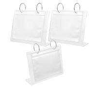 COLLBATH 3pcs Desk Photo Frame Set with Acrylic Flip Pages, Hold to 34 Sheets, Easy Photo Organisation, Elegant Design for Home and Desktop Display
