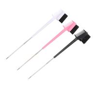 COLLBATH 3pcs Double Head Eyebrow Brush and Eyelash Comb Portable Lightweight Mixed Color Grooming Tool for Natural Shaping Salon Travel Home Use