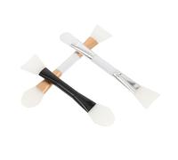 COLLBATH 3Pcs Dual-end Silicone Mask Brush for DIY Facial Masks Skin-friendly Soft Bristles Portable Lightweight Beauty Tool for Precise Application and Mixing