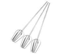 COLLBATH 3pcs Electric Mixer Beaters Stainless Steel Extended Shaft Replacement Attachments for Hand Mixers Kitchen Egg Beater Accessory for Meat and Batter Mixing