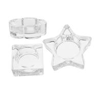 COLLBATH 3pcs Glass Nail Art Bowls Star Petal Ice Cube Shapes Multifunctional Dappen Dish for Manicure Professional Brush Cleaner Mixing Liquid Holder