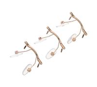 COLLBATH 3pcs Glasses Bracket Accessories Nose Pads Replacement Glasses Pad Holder Rimless Nose Bridge Part Frameless Bridge Support Bracket Soft Golden