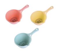 COLLBATH 3pcs Large Capacity Water Ladle for Kitchen and Bath Ergonomic Long Handle Water Scoop for Home Use for Washing Fruits and Vegetables