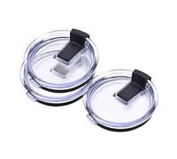 COLLBATH 3pcs Leakproof Travel Mug Replacement Lids for Cups Transparent Spill-resistant Cup Covers with Tight Seal Easy Installation for Hot Drinks the Go