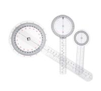 COLLBATH 3pcs Medical Grade Goniometer Protractor Ruler for Precise Angle Measurement Portable Plastic Orthopedic Measuring Tool for Doctors Nurses and Students