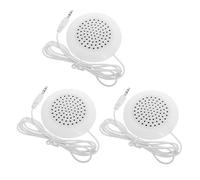 COLLBATH 3pcs Mini Portable Pillow Speakers Wired Stereo Sound for Sleep Relaxation Home Office Travel Outdoor Compact White