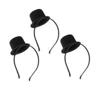 COLLBATH 3pcs Mini Top Hat Retro Fascinator Headband Lady Victorian Wedding Costume Hat Clip for Party Cosplay Carnival Event Festive Hair Accessories
