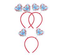 COLLBATH 3pcs Mother's Day Headband Flower Heart Hair Accessories for Mom Birthday Party Decorations i Love Mom Photo Props for Mother's Day Celebrations