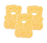 COLLBATH 3pcs Natural Fiber Bath Sponges for Soft Exfoliating Shower Cellulose Sponges with Strong Water Absorption and Skin Care Suitable for All Ages