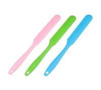 COLLBATH 3pcs Non-stick Silicone Wax Applicator Spatulas for Hair Removal Body Use with Wide Head and Long Handle Comfortable Grip Reusable for Home and Salon