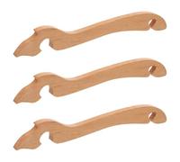 COLLBATH 3pcs Oven Rack Puller Set with Curved Heat-Resistant Wooden Handles Baking Accessory for Oven Air Fryer and Toaster Use to Prevent Scalding