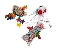 COLLBATH 3pcs Parrot Shredding Engaging Bird Cage Accessories for Budgies Cockatiels and Conures Prevents Boredom Stimulates Mind with Vibrant Chewing Fun