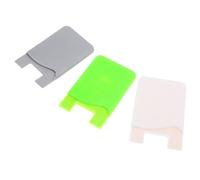 COLLBATH 3pcs Phone Back Pouch Silicone Adhesive Cards Sleeve for Smartphones Comfortable Hand Feeling Prevents Cards from Falling Random Color