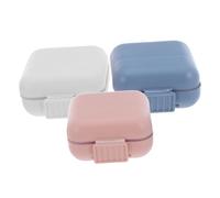 COLLBATH 3pcs Pill Organizer with Compartments Portable Travel Pill Case for Vitamins Medications Fish Oil Daily Supplement Storage Box Pocket-Sized Medicine Dispenser for Easy Sorting and