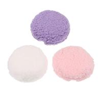 COLLBATH 3pcs Powder Puff, Extra Soft Plush Makeup Body Puffer, Washable Dusting Puff for Women Lady Wet Dry Makeup, Pink White Purple