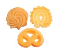 COLLBATH 3pcs Realistic Cookie Models for Bakery Decoration Simulation Cookie Decor Windmill Sunflower and Heart Shapes for Photography Props and Sweet Treat Displays