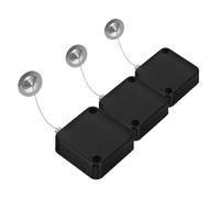 COLLBATH 3pcs Retractable Theft Pull Box Cable Locks with Steel Wire for Mobile Phones and Laptops Security Tether for Display Cabinets Exhibitions and Shopping Centers Black Wire