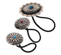 COLLBATH 3pcs Retro Hair Rope Hair Grips Bands for Women Elastics Ponytail Holders Accessories Holders Ties Scrunchies Bobby Wire Ponytail Cuff Alloy