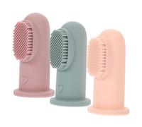 COLLBATH 3pcs Silicone Toothbrush Soft Bristles Ergonomic Finger Stall Design Lightweight Oral Care for Boy Girl with Comfortable Fit and Easy Cleaning