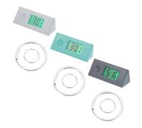 COLLBATH 3pcs Small Digital Pocket Watch with Keychain Portable Electronic Hanging Watch for Students and Outdoor Activities Assorted Colours