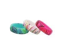 COLLBATH 3pcs Stackable Silicone Wedding for Women Wide Bohemian Style Rubber Bands Comfortable Fit for Outdoor Activities and Sports Hypoallergenic and Design