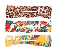 COLLBATH 3pcs Twisted Elastic Hair Wrap Headbands for Women and Fashionable Breathable Stretchy Hair Accessories Soft Party Decorations Suitable for Various Random Color