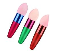 COLLBATH 3pcs Wet and Dry Makeup Sponge Cosmetic Puff Brush for Foundation Blending Reusable Soft Cosmetic Sponge Trio for Liquid and Powder Application Skin Friendly Color Random Color