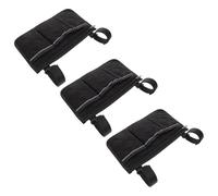 COLLBATH 3pcs Wheelchair Side Organizer Storage Bag Multi-Pocket Big Capacity with Reflective Strip Adjustable Strap for Transport Aids and Patient Adults
