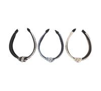 COLLBATH 3Pcs Wide Beaded Headband with Rhinestones and Pearls Glitter Padded Hairbands for Women Stylish Hair Accessories for Parties and Daily Wear Gift for Mom and Friends