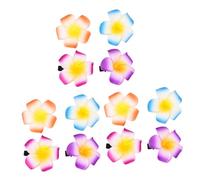 COLLBATH 3sets Hawaiian Hair Flower Clip Flower Hair Clips Plumeria Hibiscus Women Bridal Festival Colorful 18pcs*3 Random Color
