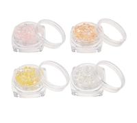 COLLBATH 4 Boxes Bubble Beads Nail Charms Resin Unique Vibrant Easy to DIY Adds Dimension for Professional Nail Artists and DIY Enthusiasts Suitable for Occasion