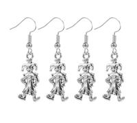 COLLBATH 4 Pairs Circus Clown Earrings Women Funny Dangle Earrings with Clown Pendant Costume Accessories for Carnival Halloween Party Favors
