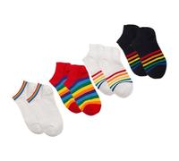 COLLBATH 4 Pairs Women’s Ankle Socks Rainbow Design Cotton Casual Short Socks for Running and Daily Wear for Girls and Ladies