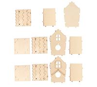COLLBATH 4 Pcs Bird Cage Decor Large Parrot Bird Accessories Parrot for African Grey Bird Cage Bird Cage Accessories Bird Heater DIY Bird Nest Yellow Wooden