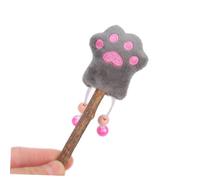 COLLBATH 4 Pcs Cat Teaser Plush with Silvervine and Catmint Bite Resistant Flannelette Paw Shape Teaser for Interactive Play Durable Chew for Kittens and Indoor Cats Grey and Pink