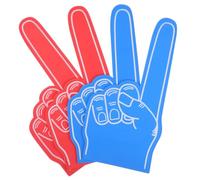 COLLBATH 4 Pcs Giant Foam Fingers Lightweight Cheer Props with Slip Grip for Sports Events Party Favors and Cheerleading Accessories EVA Red and Blue